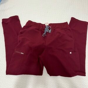 Women’s burgundy high waisted yola tall skinny scrub pant - tall